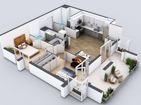 B11 Floorplan at 5550 Hollywood, Los Angeles, CA